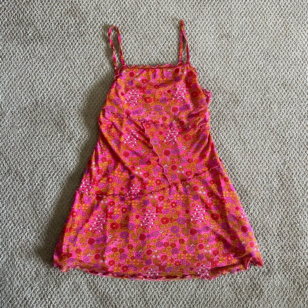 Target Wild Fable 70”s style floral lined dress